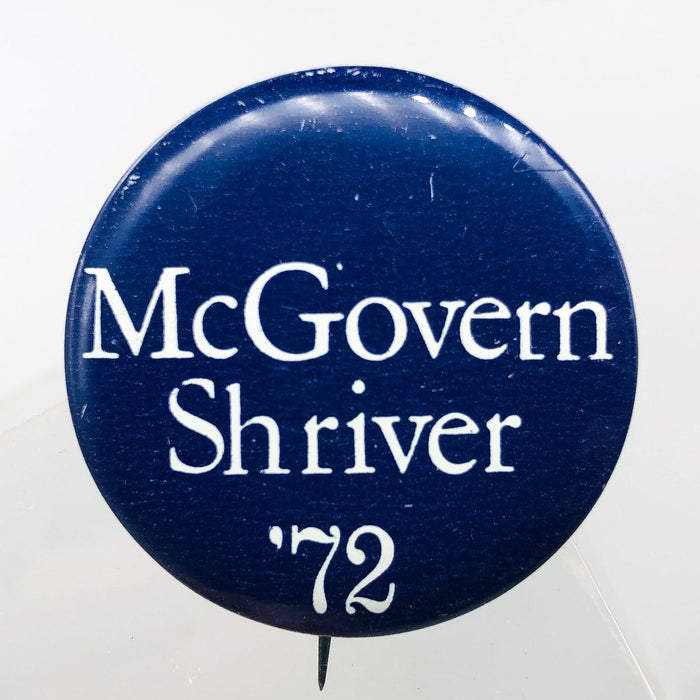 McGovern Shriver Political Button Pin 1.25" Presidential Campaign 1972 Blue 6