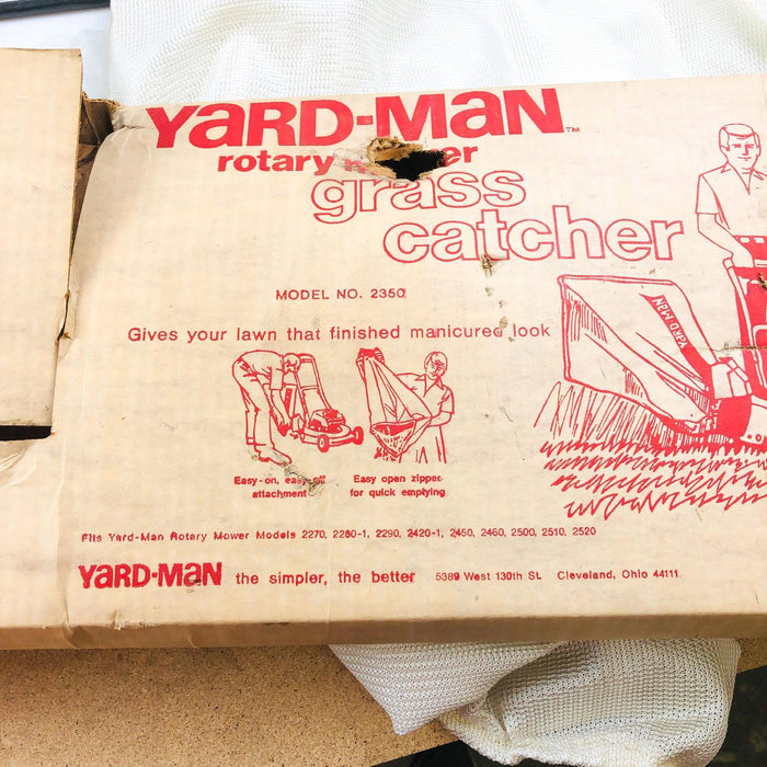 Yard-Man 19007-9 Grass Catcher Bag Assembly 2350 New Old Stock NOS No Hardware