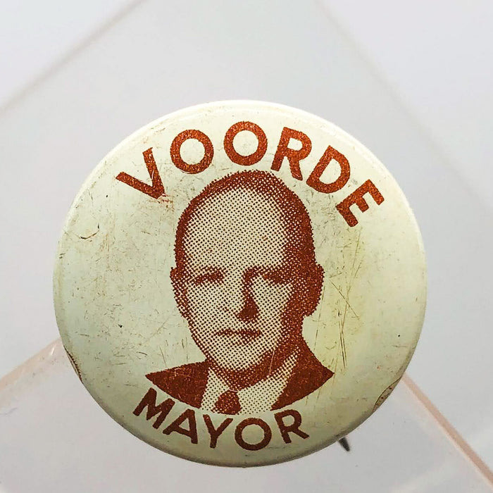 Voorde for Mayor Button Pin .75" South Bend Indiana Political Campaign Edward 10