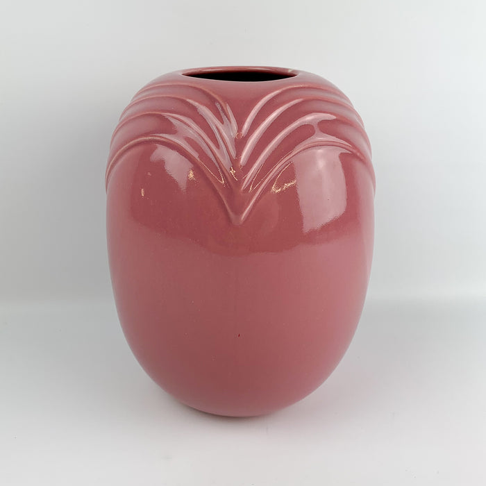 McCoy Pottery Vase Pink Dusty Rose Mauve Vintage Art Deco Revival 8.25 Inch #449