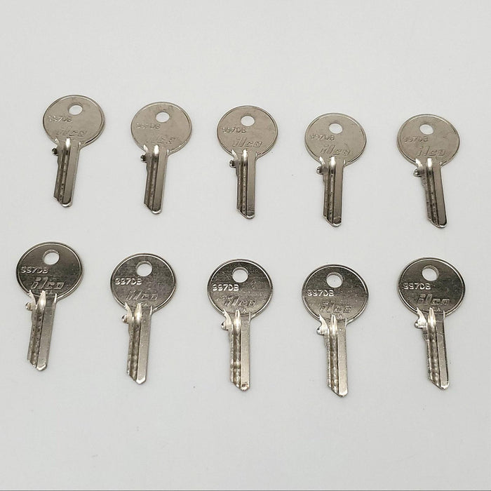 10x Ilco 997DB Key Blanks Nickel Plated 4 Pin for Yale Locks NOS