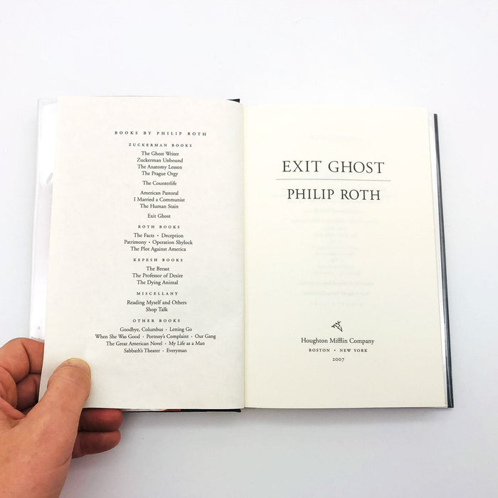 Exit Ghost Hardcover Philip Roth 2007 Romance Lust Loyalty Old Age 1st Edition 7