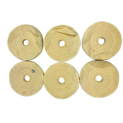 6" Buffing Polishing Wheel Buffer Pad 6pk 1" Arbor Cotton 50 Ply Spiral Sewn 1