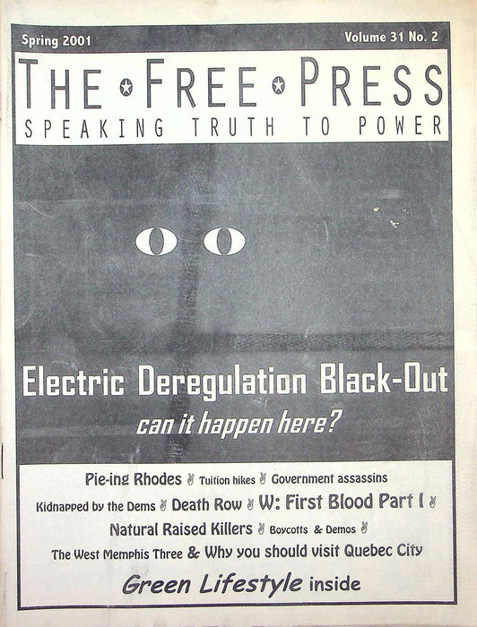 The Free Press Magazine Spring 2001 Energy Rolling Blackouts Deregulation Ohio