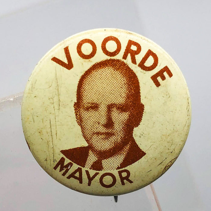 Voorde for Mayor Button Pin .75" South Bend Indiana Political Campaign Edward 11