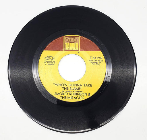 Smokey Robinson Who's Gonna Take The Blame 45 Single Record Tamla 1970 T 54194 2