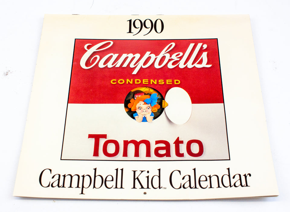 1990 Campbell's Tomato Soup Kid Wall Calendar Advertising Promo - Unused 12"x11"