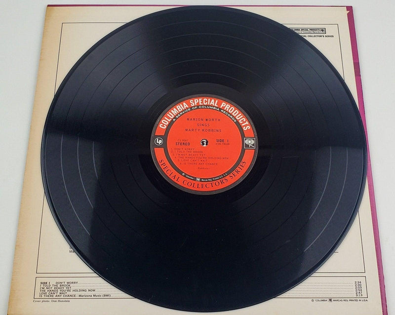 Marion Worth Sings Marty Robbins 33 RPM LP Record Columbia 1964 5