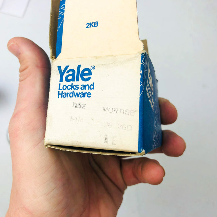 Yale Mortise Cylinder 1152 1-1/4" US26D Satin Chrome GE Keyway 6 Pin New NOS