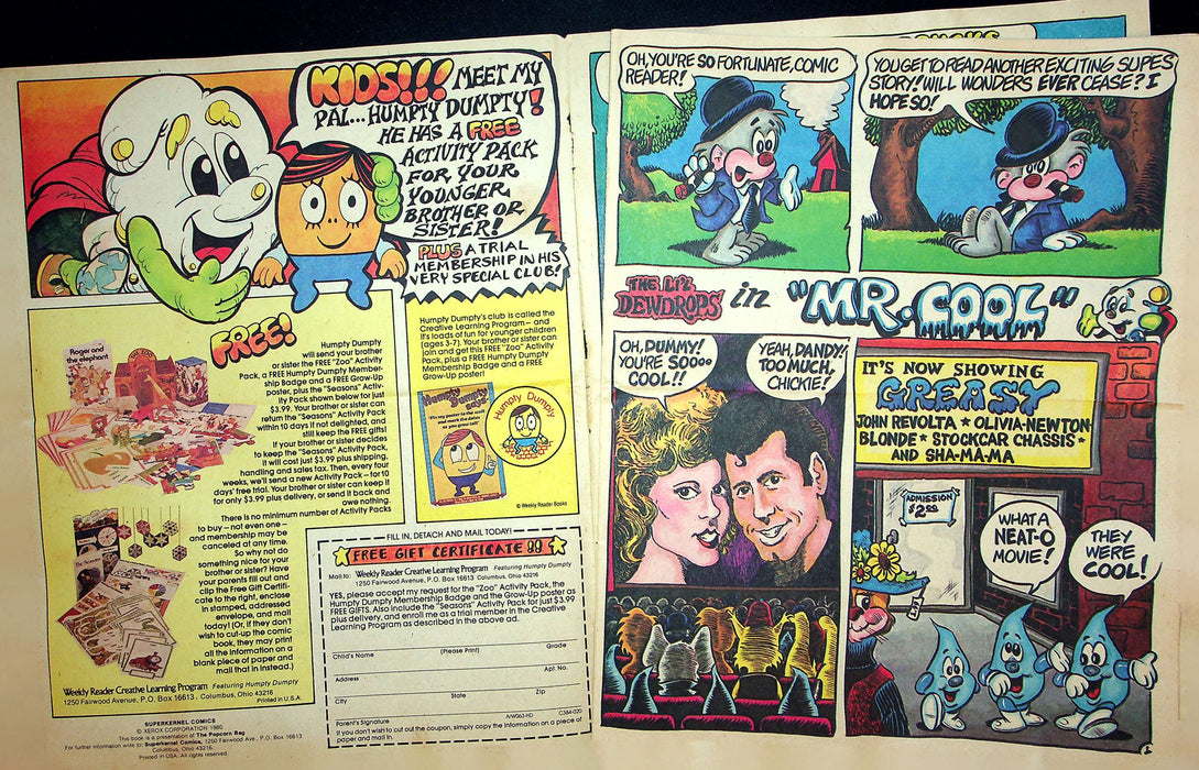 Superkernel Comics Vol 3 No 8 The Li'l Dewdrops In Mr Cool Xerox Corp 1980