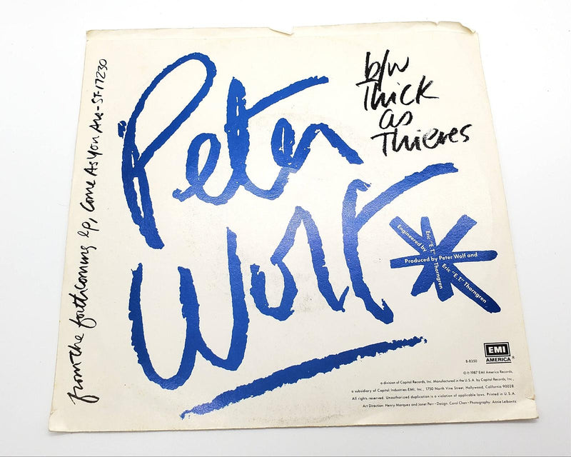 Peter Wolf Come As You Are 45 RPM Single Record EMI 1987 B-8350 2