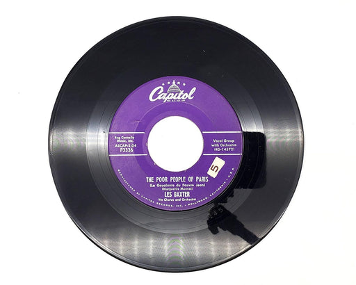 Les Baxter Poor People Of Paris 45 RPM Single Record Capitol Records 1956 F3336 1