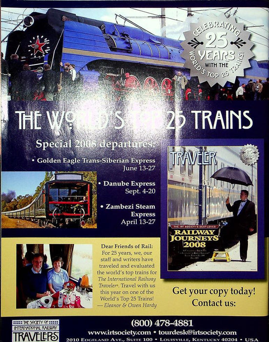 Trains Railroading Magazine February 2008 Vol 68 No 2 Eastern Corridors In Love