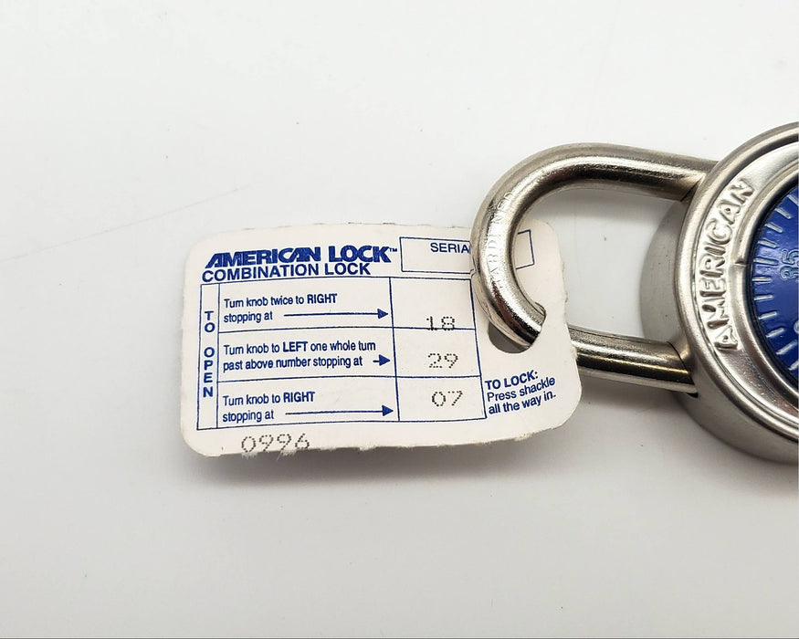 American Lock Company Combination Padlock A400K Key Controlled NOS 3