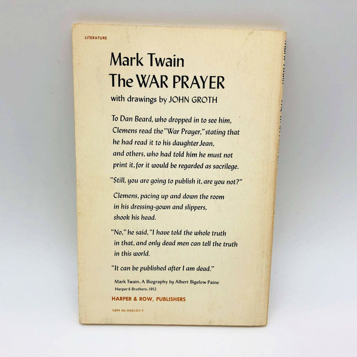 Mark Twain Book The War Prayer Paperback 1970 War Indictment Philosophy Poems 2