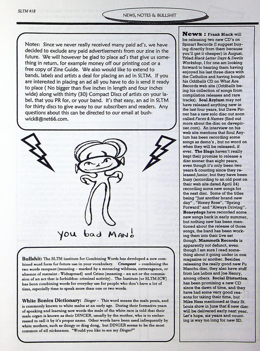 Silly Little Trouser Monkees STLM Zine 2002 # 18 Kevin Tihista Interview 3