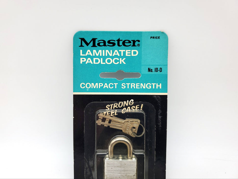 Master Lock Padlock No 10-D 5/8" L X 0.18" D Shackle USA Made Vintage NOS