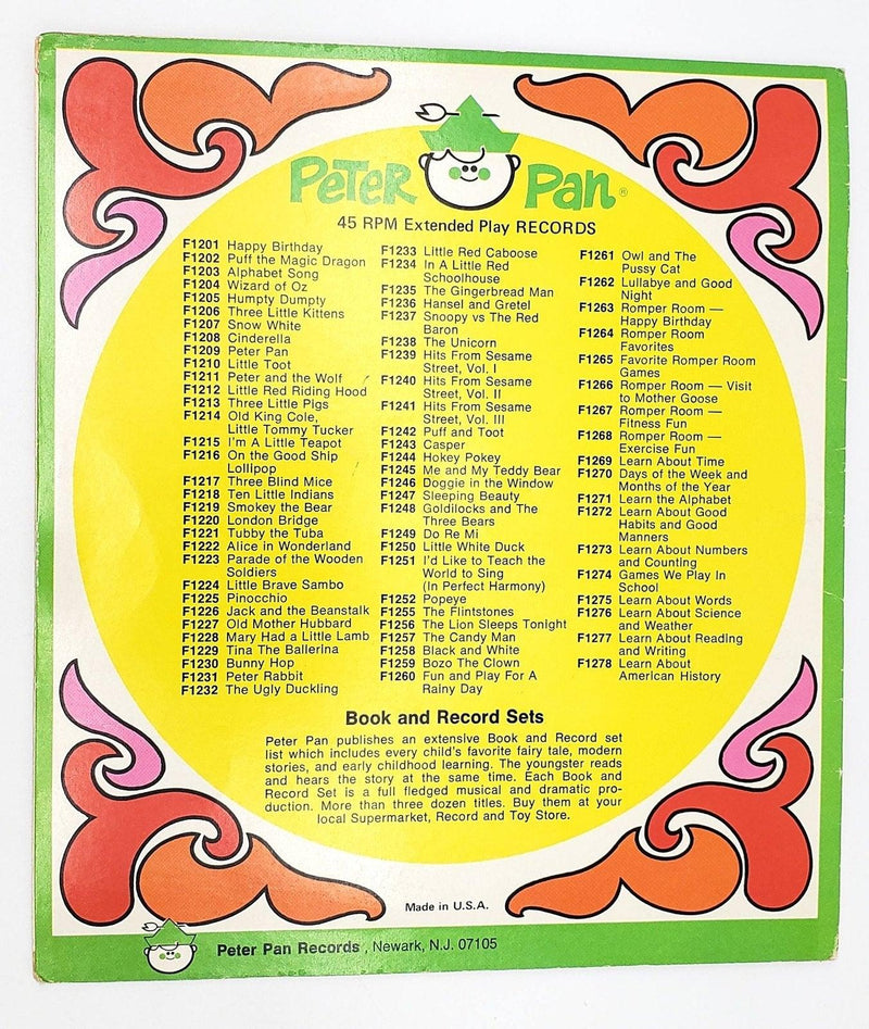 Good Ship Lollypop 45 RPM EP Record Peter Pan Records F1216 2