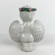Vintage Porecelain Angel Cherub Sit Kneel Lay Piano Baby Trio - Set of 3 7