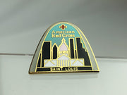 Vintage American Red Cross Lapel Pin ARC Saint Louis Missouri Golden Arch 1