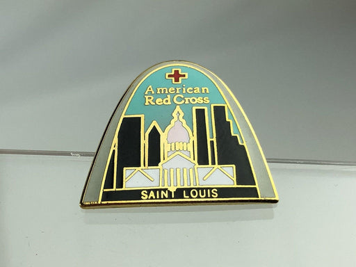 Vintage American Red Cross Lapel Pin ARC Saint Louis Missouri Golden Arch 1