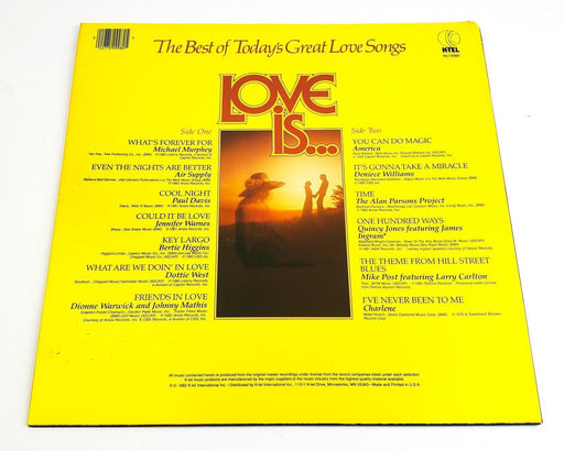 Love Is The Best Of Today's Great Love Songs LP Record 1981 Air Supply, America 2