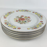 Signature Collection Plate 10" Oriental Garden Fine China Japan Floral - 5 Piece 5