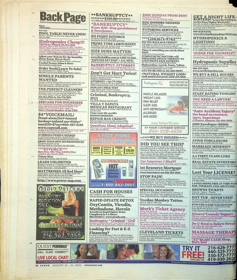 Cleveland Scene Magazine August 2004 No 34 Usher Musicstack Dave Stack Interview 4