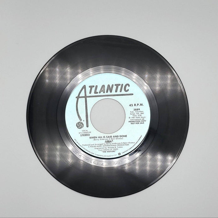 ABBA When All Is Said And Done Single Record Atlantic Records 1981 3889 PROMO 2