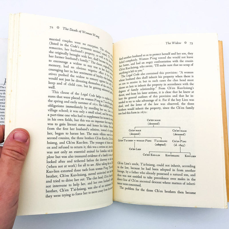 The Death Of Woman Wang HC Jonathan Spence 1978 17th Century China Family Saga 9