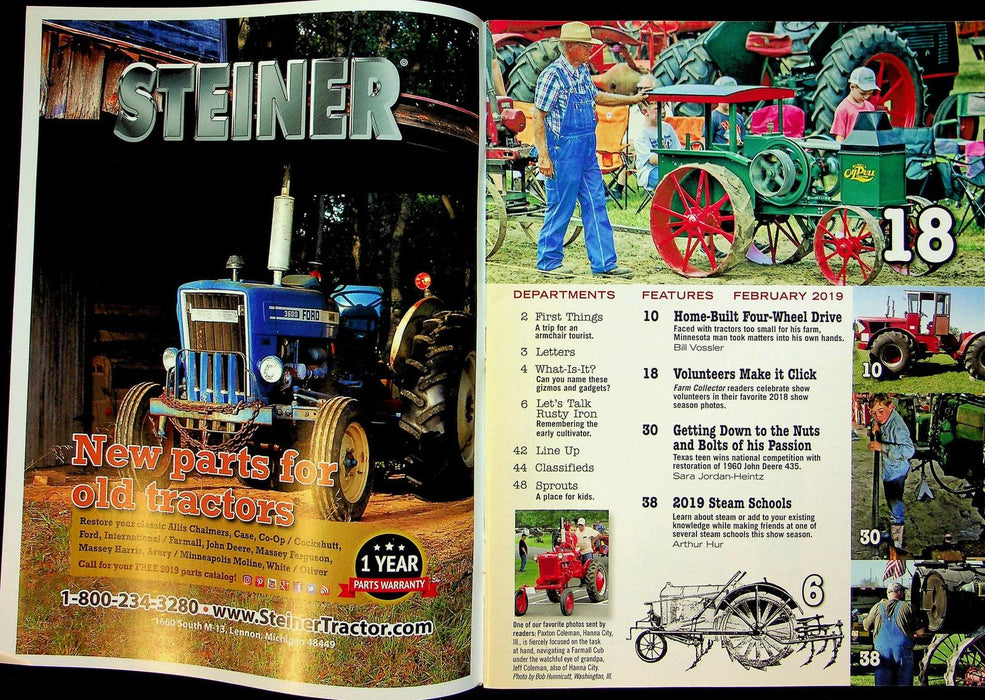 Farm Collector Magazine February 2019 Vol 21 # 7 Home-Built Four-Wheel Drive