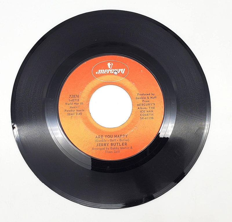 Jerry Butler Are You Happy 45 RPM Single Record Mercury 1969 72876 1