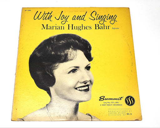 Marian Hughes Bahr With Joy And Singing LP Record Summit 1964 Coloratura Soprano 1