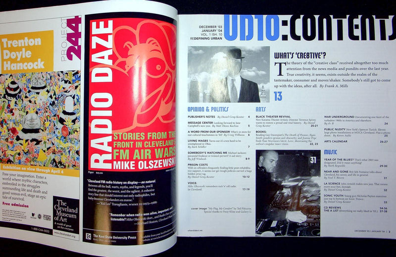 Urban Dialect Magazine Dec Jan 2004 Spencer Tunik MOCA Cleveland Seb Fontaine