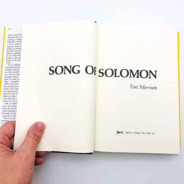 Song Of Solomon HC Toni Morrison 1993 African American Michigan Social Struggles 7