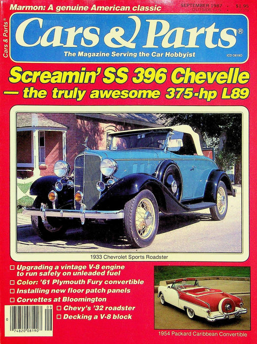 Cars & Parts Magazine September 1987 Vol 30 No 9 Screamin' SS 396 Chevelle