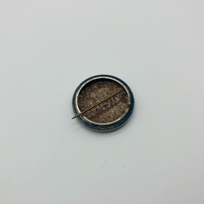 Vintage Gates For Commander Button 1" Bastian Bros Blue Gold Metal
