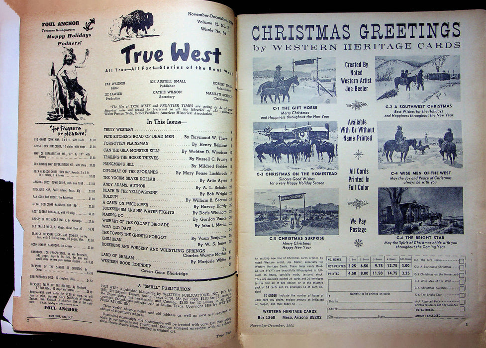 True West Magazine December 1964 Hangmans Hill Yellowstone Death Petes Kitchens 2