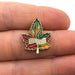 Hamilton Canada Lapel Pin Leaf Shaped Outline Canadian Red Green Yellow 1