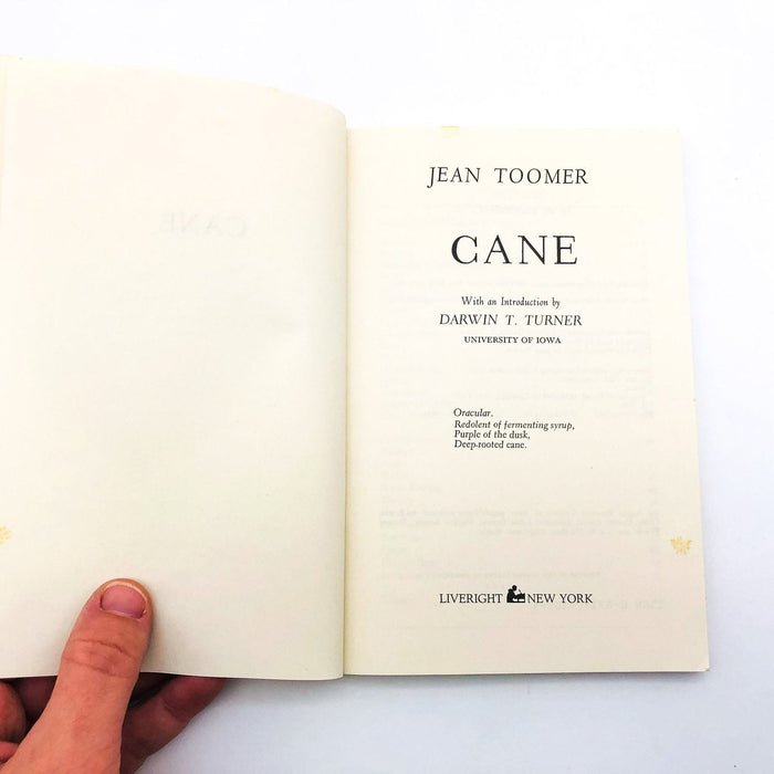 Cane Paperback Jean Toomer 1975 African American Social Issue Southern Town 6