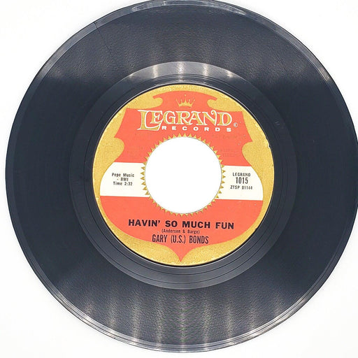 Gary U.S. Bonds Dear Lady Twist Record 45 RPM Single 1015 Legrand 1962 1