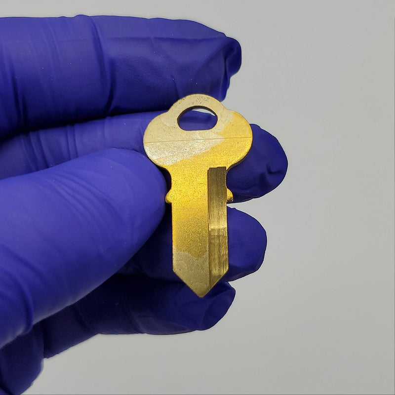 5x Chicago Lock Co. K-30 Key Blanks Off Center Left Brass USA Made NOS