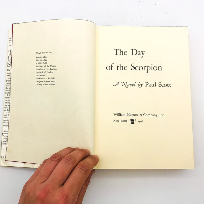 The Day Of The Scorpion HC Paul Scott 1968 India WW2 Raj 1st Edition Ex Library 7