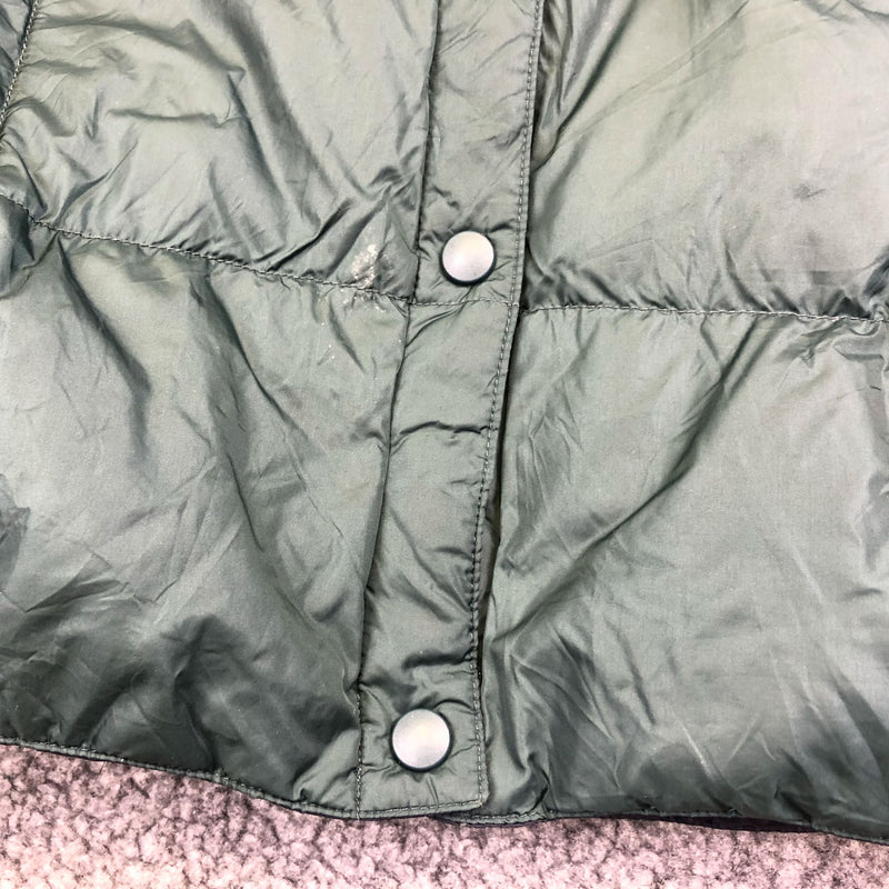 Puffer Vest Mens Large Reverseable Green Blue Pockets Branded Selman and Company