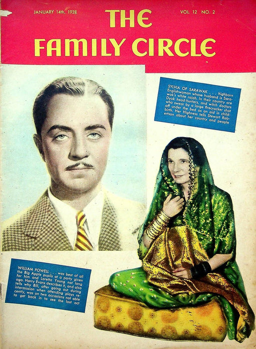The Family Circle Magazine January 14 1938 Vol 12 No 2 William Powell 1