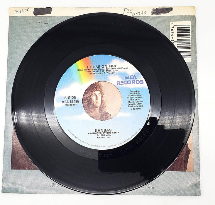 Kansas Stand Beside Me 45 RPM Single Record MCA Records 1988 MCA-53425 4