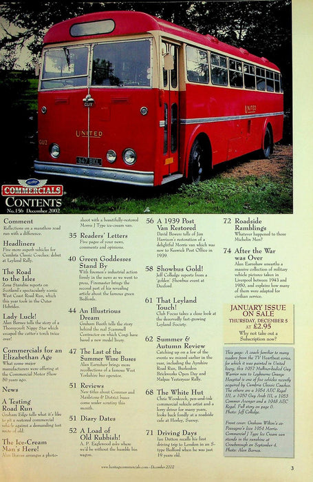 Heritage Commercials Magazine December 2002 # 156 Ice Cream Van Restored