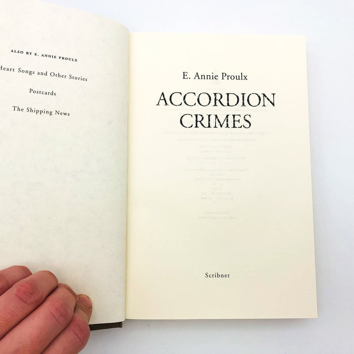 Accordion Crimes Hardcover E. Annie Proulx 1996 Immigrant Experience in America 7