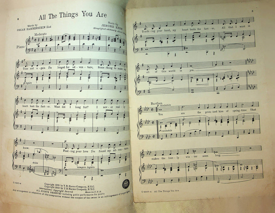 Till The Clouds Roll By Sheet Music All The Things You Are Judy Garland Sinatra 6