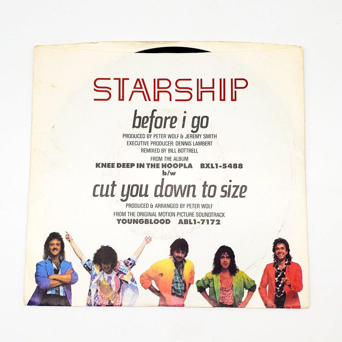 Starship Before I Go / Cut You Down To Size 45 RPM Single Record Grunt 1986 2